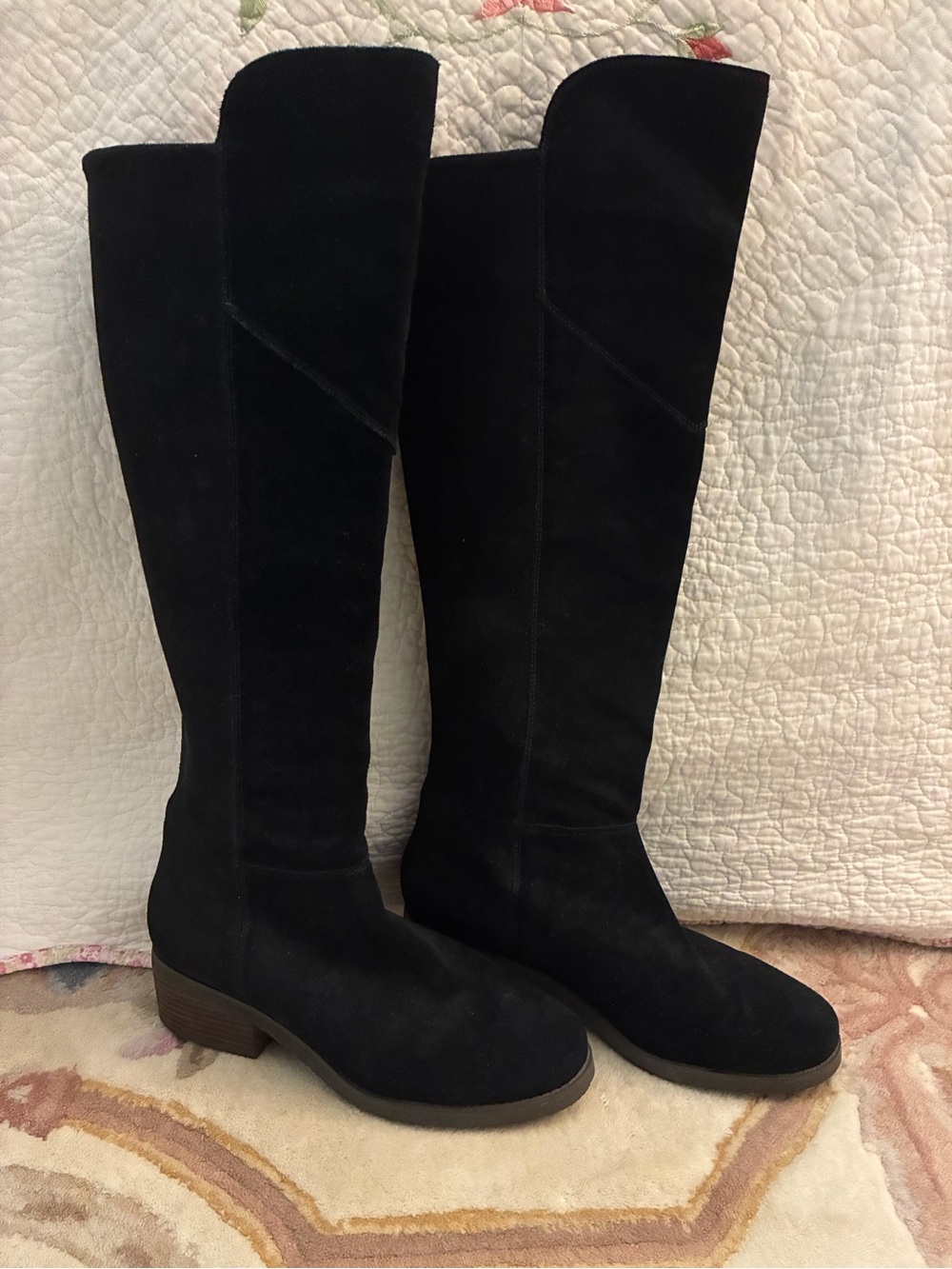 Lucky Brand Black Over-the-Knee Suede Boots